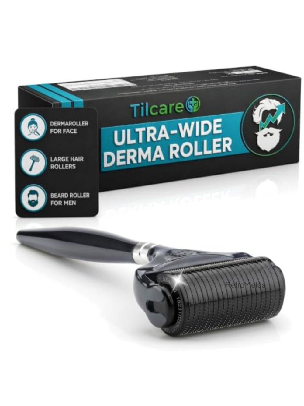 0.25mm Titanium Microneedle Derma Roller Face Scalp Skincare Tool Case